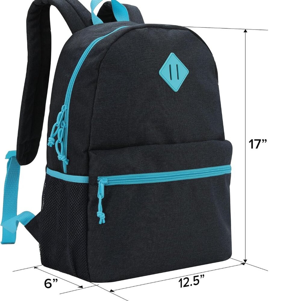 New! Lightweight Navy/Lt. Blue Basic Backpack W/B… - image 1